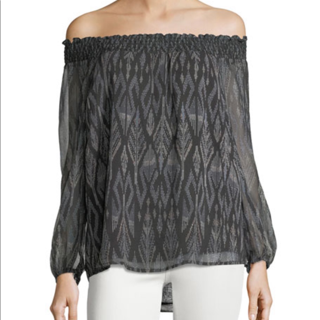 Nwt Joie Azzedine Silk Off The Shoulder Top